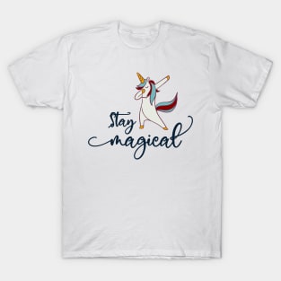 Dabbing Unicorn Christmas Unicorn: Stay Magical T-Shirt